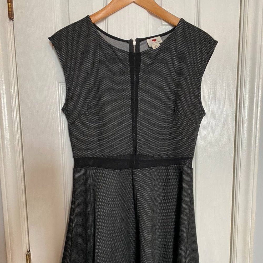 Modcloth - Black dress with mesh panel details